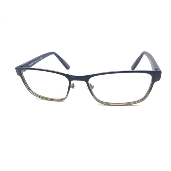 Prada VPS 50G U6T-1O1 Blue Gray Red Eyeglasses Frames 53-17 140 Italy Men Women - Picture 8 of 12